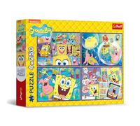 Trefl 4en1: Spongebob, El Mundo Loco de Bob Esponja-4 x 250 Piezas-Set de Cuatro puzles para Adolescentes, Multicolor (13342)