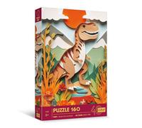 Trefl Efecto 3D, Dinosaurio-160 piezas-40 Aniversario, Puzle de Colores con Animales, para niños a Partir de 6 años, Multicolor (40048)