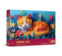 Trefl Efecto 3D, Gatito-160 piezas-40 Aniversario, Puzle de Colores con Animales, para niños a Partir de 6 años, Multicolor (40049)