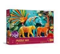 Trefl - Puzle con Efecto 3D, Jungla - 160 Piezas - 40 Aniversario de Trefl, Puzle de Colores, para niños a Partir de 6 años