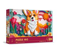 Trefl - Puzzle efecto 3D, perro - 160 piezas - 40º cumpleaños, Trefl, rompecabezas de animales coloridos para niños a partir de 6 años
