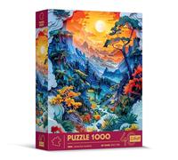 Trefl Puzle Valle – Efecto 3D, 1000 piezas, 40º Aniversario, Arte Paper Art, Multicolor