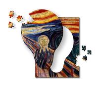 Trefl - Puzle de Madera: El Grito, Edvard Munch - 200 Piezas - puzle artístico Wooden Puzzle, Cuadros Famosos, Artistas conocidos, para Adultos y niños a Partir de 9 años