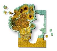 Trefl - Puzle de madera: Los girasoles, Vincent van Gogh - Puzle artístico Wooden Puzzle, Cuadros famosos, Artistas conocidos, Entretenimiento para adultos y niños a partir de 9 años, 200 piezas
