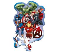 Trefl-Los Vengadores Marvel Avengers, Las Aventuras de los Vengadores-50 Piezas, puzle de Madera, Forma Irregular, 10 figuritas, Rompecabezas Moderno niños a Partir de 5 años, Multicolor (20256)