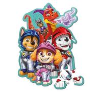Trefl - Puzle de Madera: Paw Patrol, Las Aventuras con la Patrulla Canina - 50 Piezas, Rompecabezas con Forma Wooden Puzzle, Piezas Irregulares, 10 figuritas, para niños a Partir de 5 años