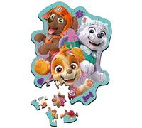 Trefl Paw Patrol, un Divertido Grupo de perritos-50 Piezas, puzle de Madera, Forma Irregular, 10 figuritas, Rompecabezas Moderno niños a Partir de 5 años, Multicolor (20258)