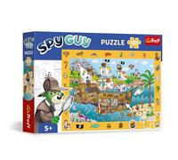 Trefl - Puzle de observación Spy Guy: barco pirata - 100 piezas - Encuentra todos los objetos del marco; puzle con un montón de detalles; formación de la percepción para niños desde los 5 años de edad