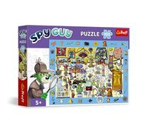 Trefl - Puzle de observación Spy Guy: Museo - 100 Piezas - Encuentra Todos los Objetos del Marco; puzle con un montón de Detalles; Entrenamiento de la percepción para niños Desde los 5 años de Edad