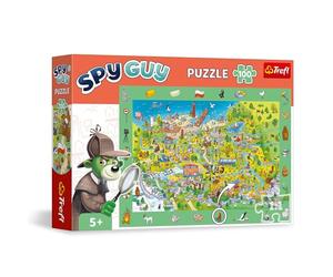 Trefl - Puzle de observación Spy Guy: Polonia - 100 Piezas - Encuentra Todos los Objetos del Marco; puzle con un montón de Detalles; Entrenamiento de la percepción para niños Desde los 5 años de Edad