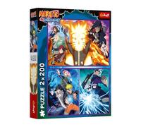 Trefl - Puzzle 2 en 1: Naruto Shippuden, Ninja de la Aldea Oculta de la Hoja - 2 x 200 Piezas - Juego de Dos Puzzles para Adolescentes