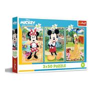 Trefl - Puzzle 3en1: Fireman Sam, El Equipo de la estación de Bomberos - 3 x 50 Piezas, Set de Tres puzles para niños a Partir de 4 años