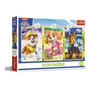 Trefl - Puzzle 3en1: Paw Patrol, Nuestros Perritos - 3 x 50 Piezas, Set de Tres puzles para niños a Partir de 4 años