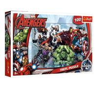Trefl, Puzzle, Al Ataque, Marvel Los Vengadores, de 100 Piezas, para niños a Partir de 5 años