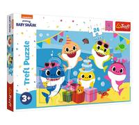 Trefl- Meister, Disney Cars 24 Maxi Elementi, per Bambini dai 3 Anni Puzzels, Color allegri, Baby Shark (14337)