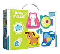Trefl - Puzzle - Animales de 2 Piezas, 4 en 1, Baby Classic, para niños a partir de 1 año