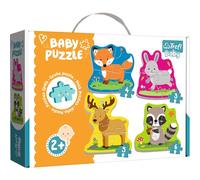 Trefl, Puzzle, Animales del Bosque, de 3 a 6 Piezas, 4 Conjuntos, para niños a Partir de 2 años