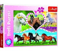 Trefl, Puzzle, Caballos Hermosos, de 200 Piezas, para niños a Partir de 7 años