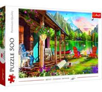 Trefl- Cabaña en Las montañas 500 Piezas, Adultos y niños a Partir de 10 años Puzzle, Color