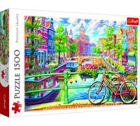 Trefl, Puzzle, Canal de Ámsterdam, de 1500 Piezas, Adultos y niños a Partir de 12 años
