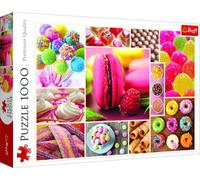 Trefl, Puzzle, Caramelos, Collage, de 1000 Piezas, Dulces, Dulces apetitosos, Pastel, Caramelos deliciosos, Rompecabezas DIY, Pasatiempo Creativo, Regalo, Diversión