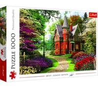 Trefl, Puzzle, Casa Victoriana, de 1000 Piezas, Estilo Victoriano, Casa, Árboles, Flores, Colores, Rompecabezas DIY, Pasatiempo Creativo, Diversión, Regalo