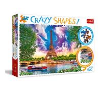 Trefl Puzzle Cielo sobre París – 600 piezas, Crazy Shapes – a partir de 10 años