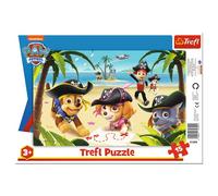 Trefl, Puzzle con Marco, Amigos de la Patrulla Canina, La Patrulla Canina, de 15 Piezas, para niños a Partir de 3 años