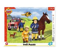 Trefl, Puzzle con Marco, Siempre de Guardia, Sam el Bombero, de 25 Piezas, para niños a Partir de 4 años
