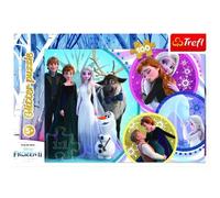 Trefl - Puzzle Glitter - En el esplendor del Amor - Disney Frozen 2 - de 100 Piezas, para niños a Partir de 5 años
