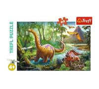 Trefl, Puzzle, Caminata de Dinosaurios, de 60 Piezas, para niños a Partir de 4 años