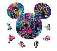 Trefl-500+5 Piezas, Wood Craft, 70 Figuras, Moderno de Primera Calidad, para Adultos y niños Mayores de 12 años, Color Puzzle de Madera de Contorno Mouse, ratón Mickey de Culto (20168)