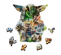 Trefl - Puzzle de Madera de Contorno: Star Wars The Mandalorian, Mysterious Grog, Grog Misterioso - 500+5 Piezas, Wood Craft, 70 Figuras, Rompecabezas Premium, para Adultos y niños Mayores de 12 años