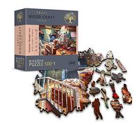 Trefl - Puzzle de Madera: Treasures in The Attic - 500+1 Piezas, Wood Craft, Formas Irregulares, 50 Figuras, Puzzle Moderno Premium, DIY, para Adultos y Niños a Partir de 12 años