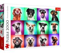 Trefl, Puzzle, Divertidos Retratos de Perros II, de 2000 Piezas, Adultos y niños a Partir de 12 años