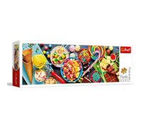 Trefl, Puzzle, Dulces delicias, de 1000 Piezas, Panorama, Dulces, Helados, Caramelos, Chocolate, Piruletas, para Adultos y niños a Partir de 12 años