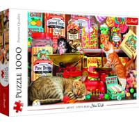 Trefl, Puzzle, Dulces para Gatos, de 1000 Piezas, Dulces, Dulces Gatitos, para los Amantes de los Gatos, Rompecabezas DIY, Pasatiempo Creativo, Regalo, Diversión