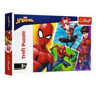 Trefl, Puzzle, El Hombre Araña, Marvel Spiderman, de 30 Piezas, para niños a Partir de 3 años