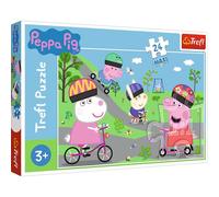 Trefl-24 Maxi Elementi, per Bambini dai 3 Anni Puzzels, Color giornata attiva di, Peppa Pig (14330)