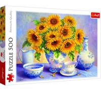 Trefl, Puzzle, Girasoles, de 500 Piezas, Adultos y niños a Partir de 10 años