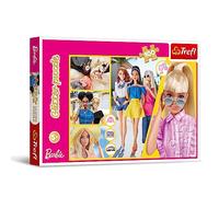 Trefl Puzzle Glitter: Barbie Purpurina de 100 Piezas-Puzle Brillante con la muñeca más Famosa del Mundo, Entretenimiento Creativo, Juego para niños a Partir de 5 años, Multicolor (14830)
