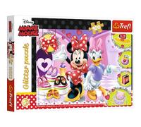 Trefl- Glitter, und Glitzer, Disney Minnie de 100 Piezas para niños a Partir de 5 años Puzzle, Color (14820)