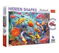 Trefl - Puzzle Hidden Shapes, Vida Submarina - 1000 + 60 Piezas, Encuentra Rompecabezas, Formas Ocultas, Rompecabezas Inusual, Agua, Peces, Animales, Pasatiempo Creativo