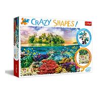 Trefl Puzzle Isla Tropical – 600 piezas Crazy Shapes – Adultos y niños a partir de 10 años