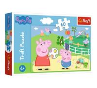 Trefl, Puzzle, Jugando con Amigos, Peppa Pig, de 60 Piezas, para niños a Partir de 4 años