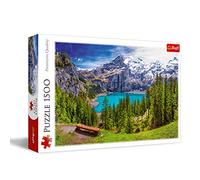 Trefl- Lago Oeschinensee, Alpes, Suiza 1500 Piezas, Adultos y niños a Partir de 12 años Puzzle, Color oeschinen, Alpen Schweiz