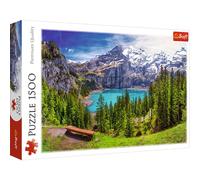 Trefl- Lago Oeschinensee, Alpes, Suiza 1500 Piezas, Adultos y niños a Partir de 12 años Puzzle, Color oeschinen, Alpen Schweiz