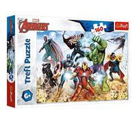 Trefl, Puzzle, Listos para Salvar el Mundo, Marvel Los Vengadores, de 160 Piezas, para niños a Partir de 6 años