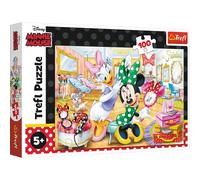 Trefl, Puzzle, Minnie en salón de Belleza, de 100 Piezas, para niños a Partir de 5 años