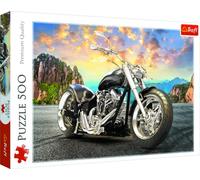 Trefl, Puzzle, Moto Negra, de 500 Piezas, Adultos y niños a Partir de 10 años